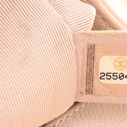 Chanel Caviar Chevron Quilted Medium Boy Flap Light Beige 7 of 12