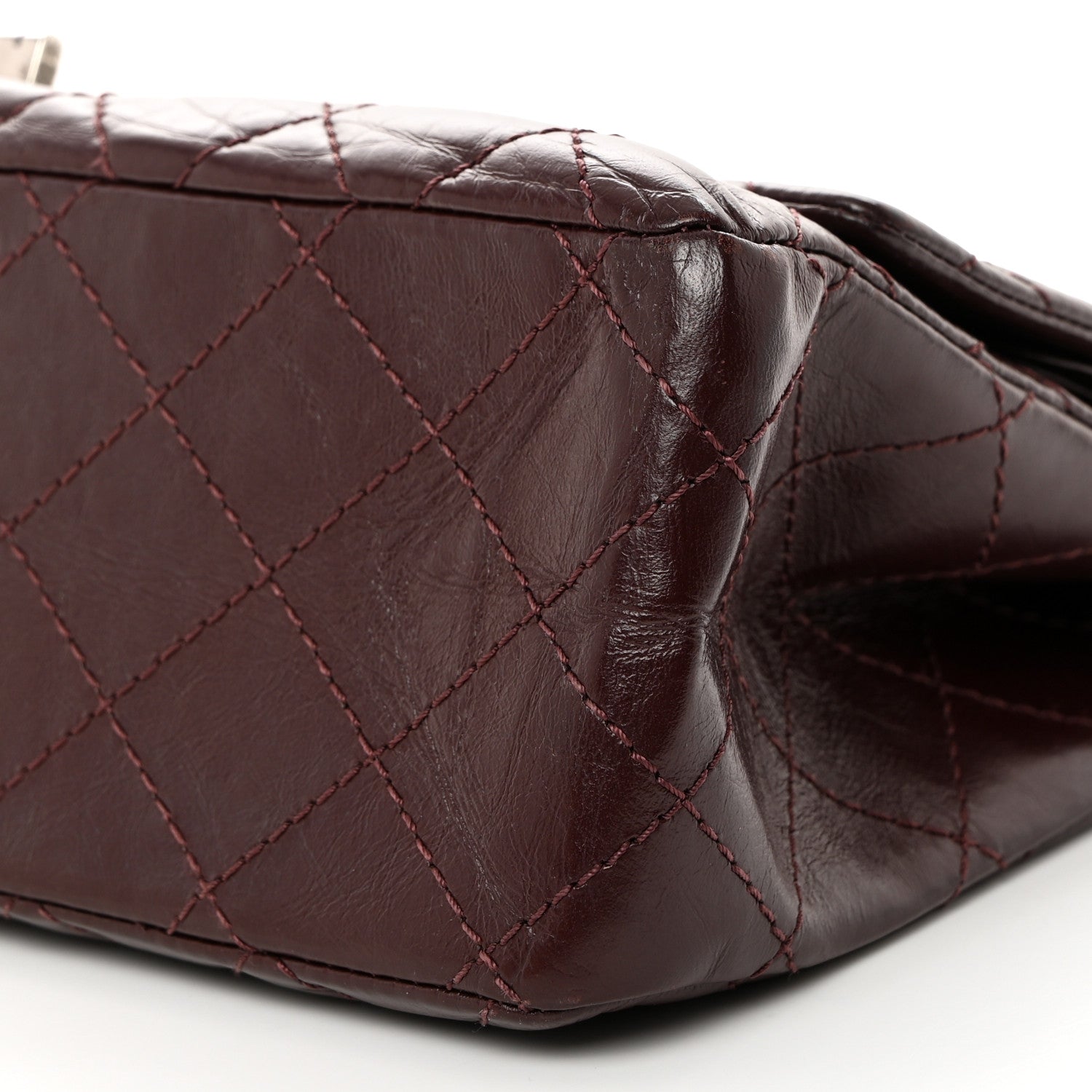 Chanel Aged Calfskin Quilted 2.55 Reissue 226 Flap Dark Burgundy 10 of 10