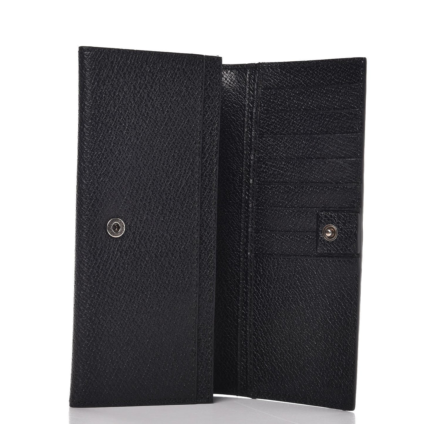 Calfskin Dandy New Chester Continental Flap Wallet Black