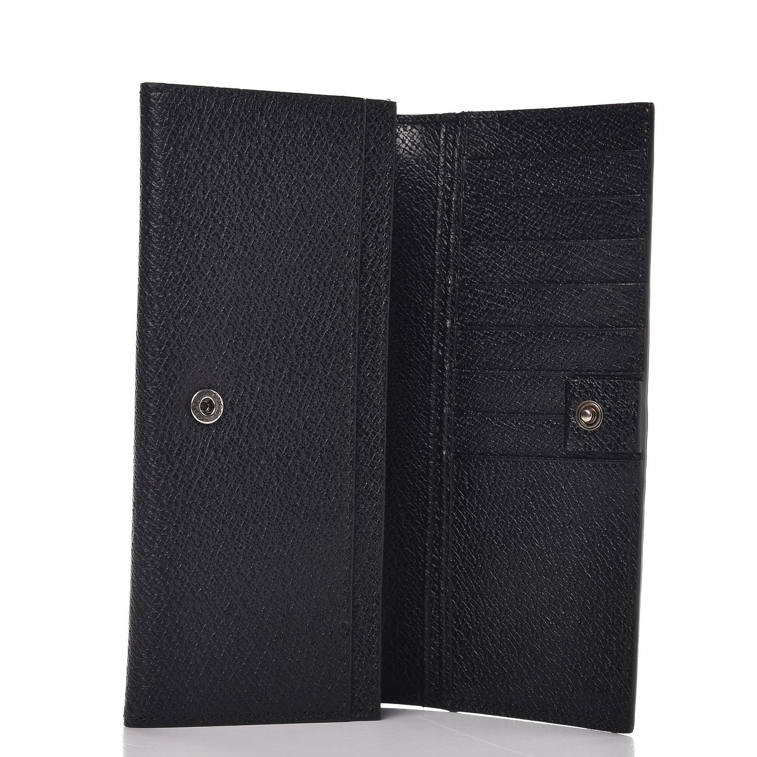 Gucci Calfskin Dandy New Chester Continental Flap Wallet Black 5 of 9