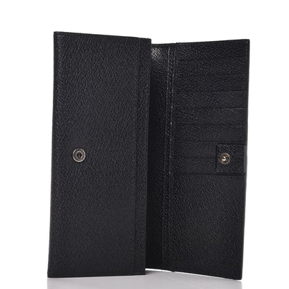 Gucci Calfskin Dandy New Chester Continental Flap Wallet Black 5 of 9