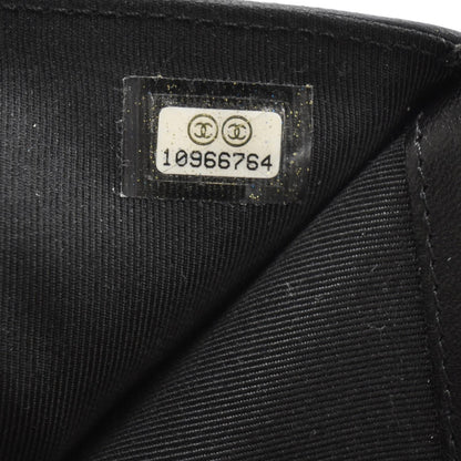 Chanel Lambskin Quilted Large Flap Wallet Black 8 of 10