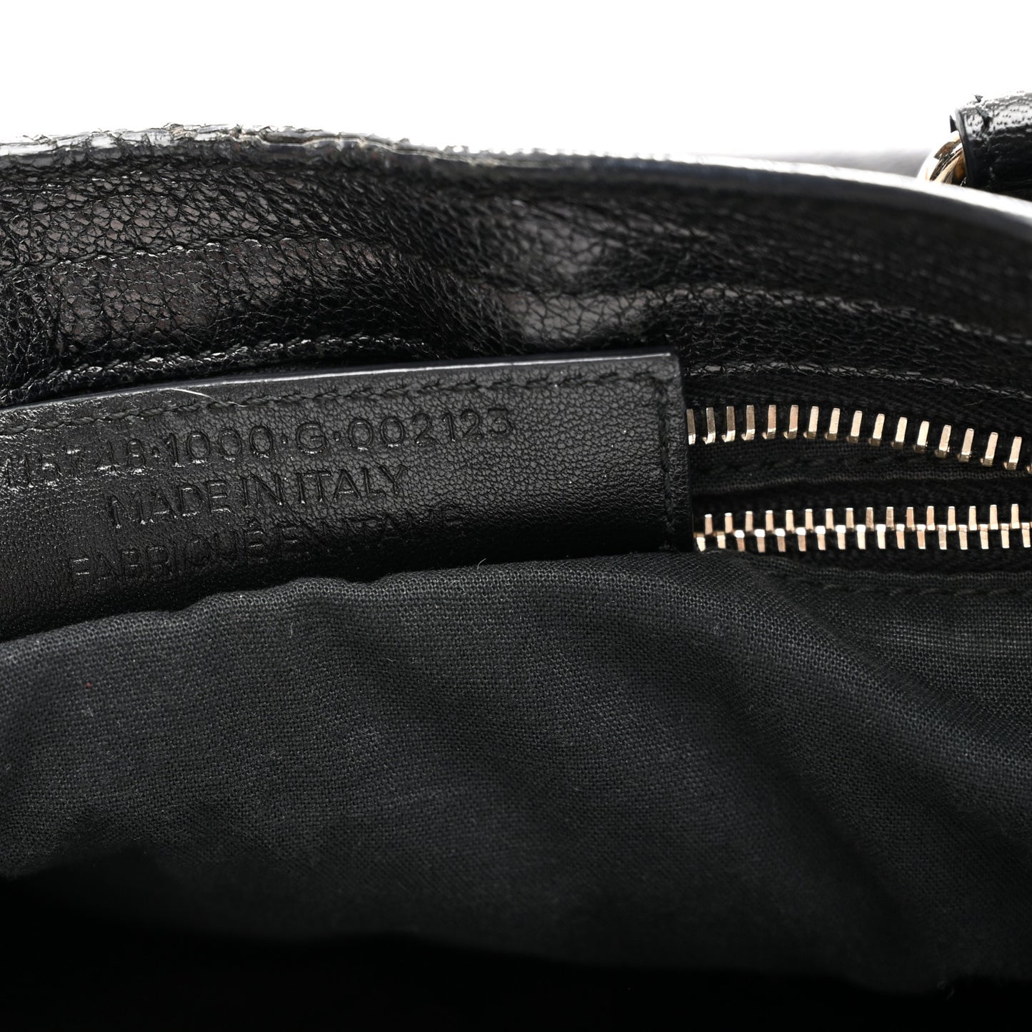 Chevre Gold Metallic Edge Hardware City Black