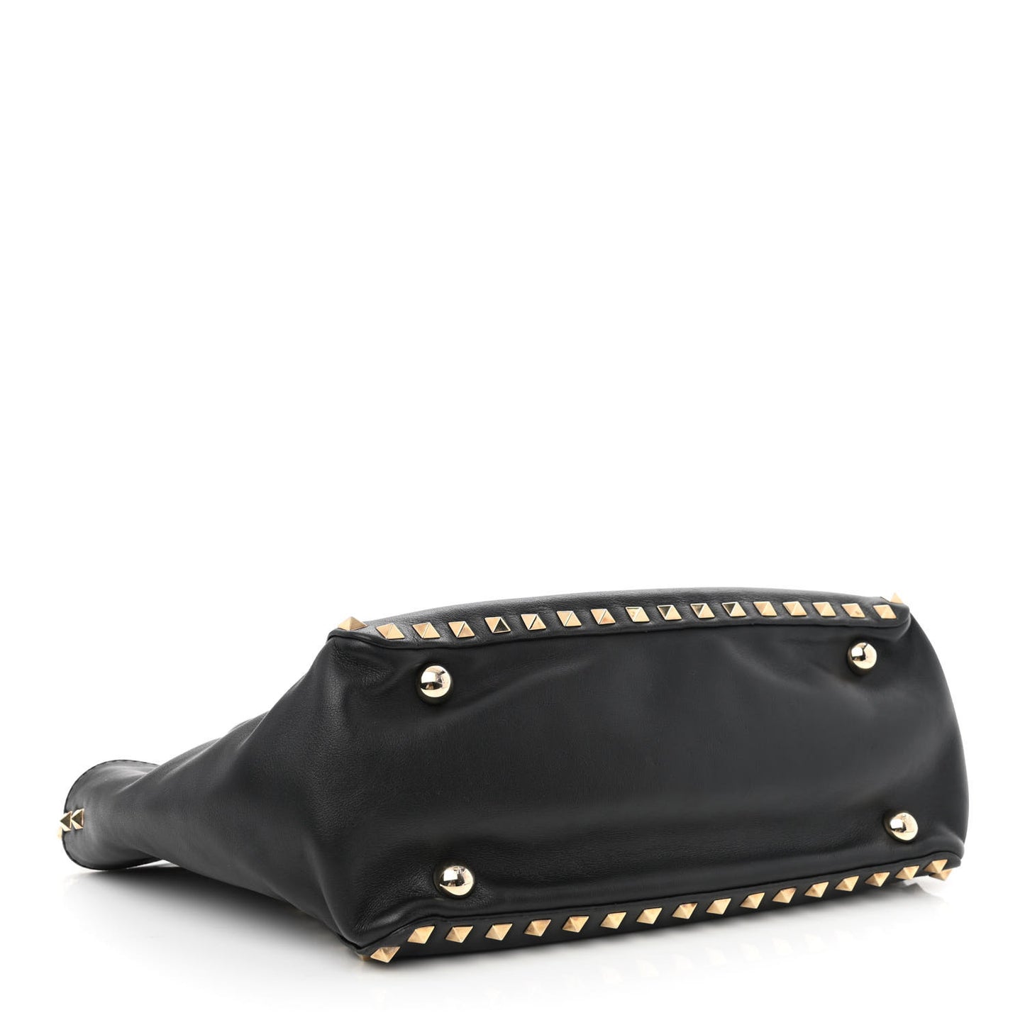 Vitello Small Rockstud Tote Black