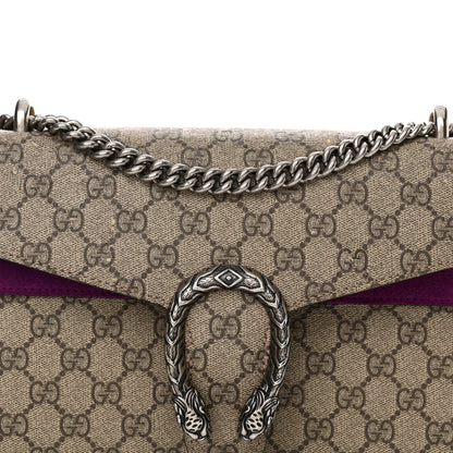 Gucci GG Supreme Monogram Suede Small Dionysus Shoulder Bag Purple 8 of 16