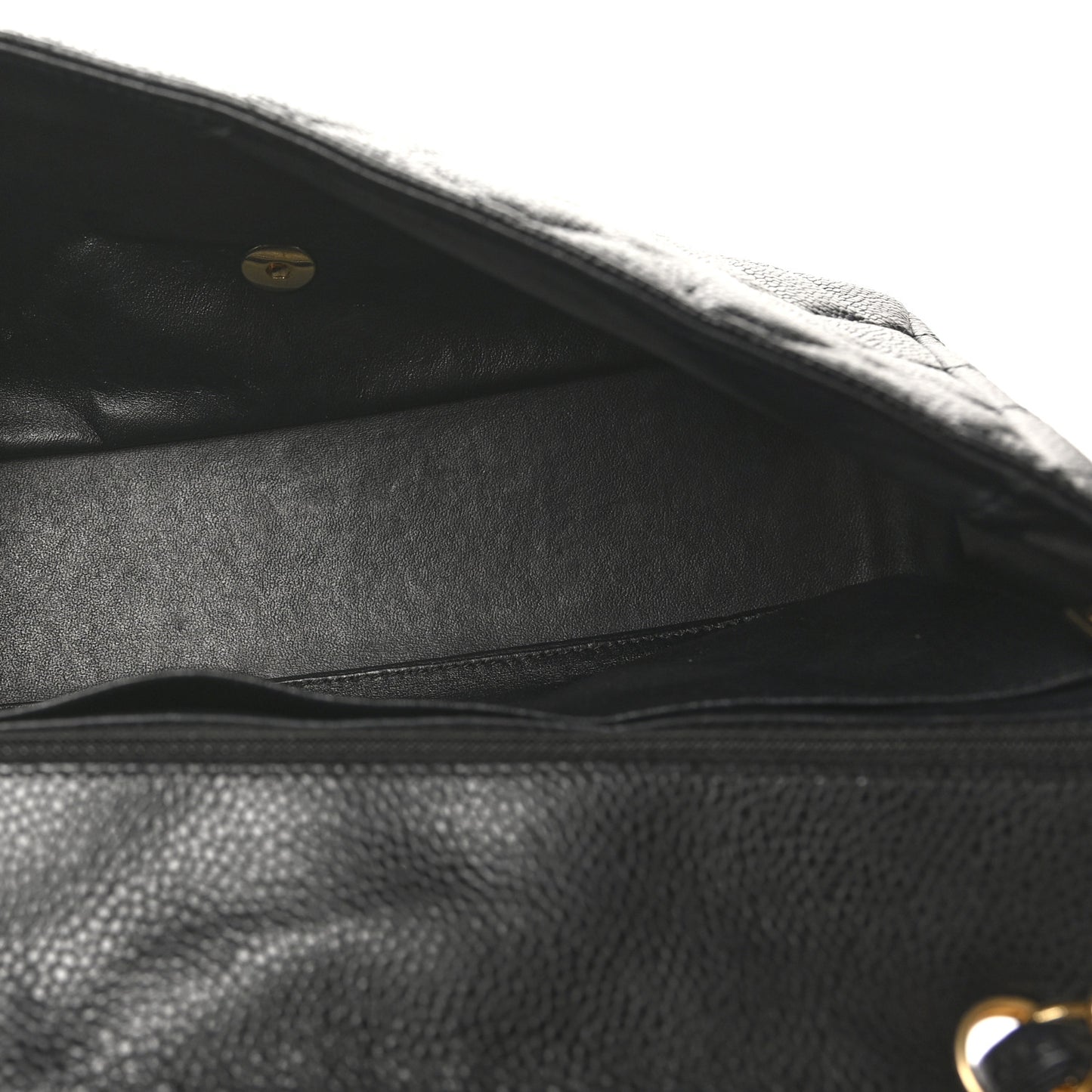 Caviar Quilted Jumbo Single Flap Black