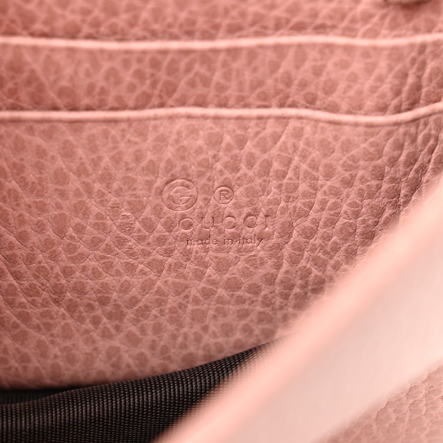 Gucci Dollar Calfskin Interlocking G Chain Wallet Soft Pink 6 of 17