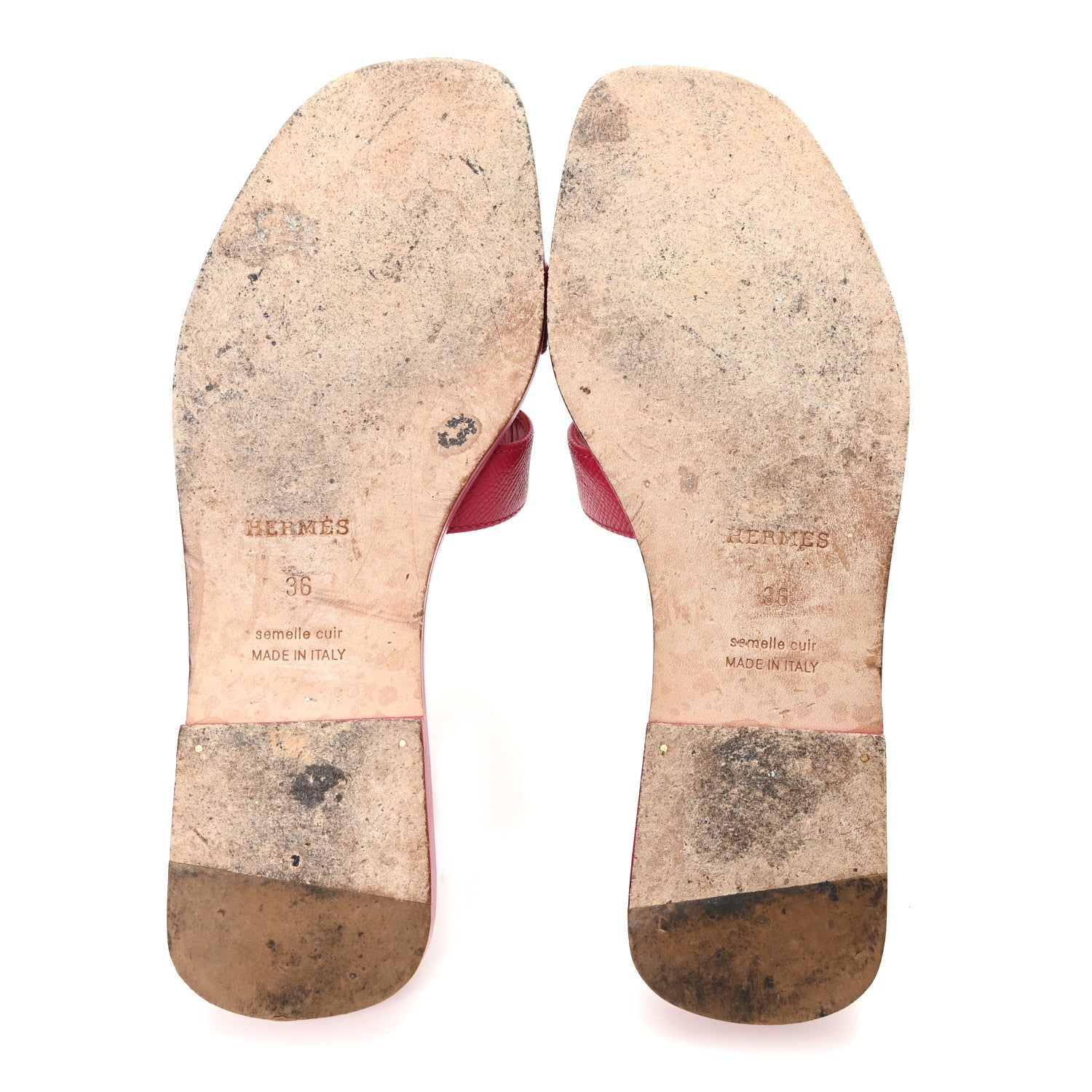 Hermes Epsom Oran Sandals 36 Rose FRAMBOISE 6 of 9