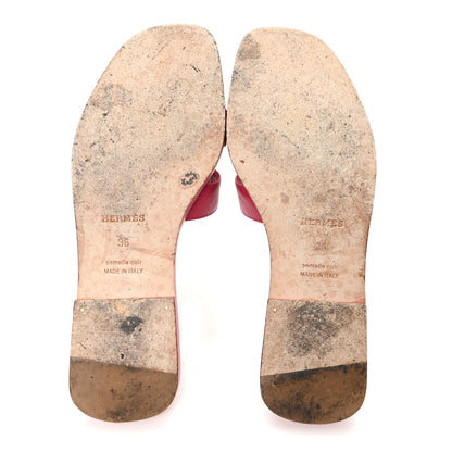 Hermes Epsom Oran Sandals 36 Rose FRAMBOISE 6 of 9