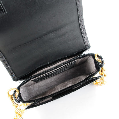 Nancy Gonzalez Crocodile Small Chain Crossbody Bag Black 5 of 7