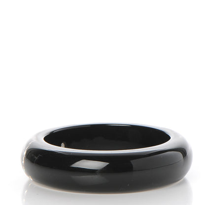 Chanel Resin Crystal CC Logo Bracelet Black 3 of 5