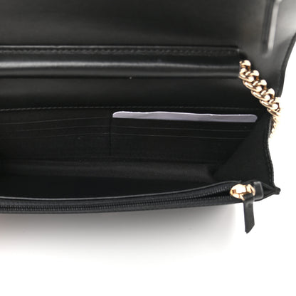 Chanel Caviar Quilted Boy Wallet On Chain WOC Black 4 of 9