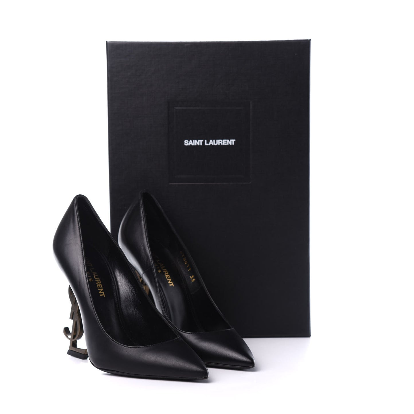 Calfskin Opyum 110 Pumps 35 Black Gold