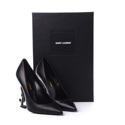 Saint Laurent Calfskin Opyum 110 Pumps 35 Black Gold 11 of 12