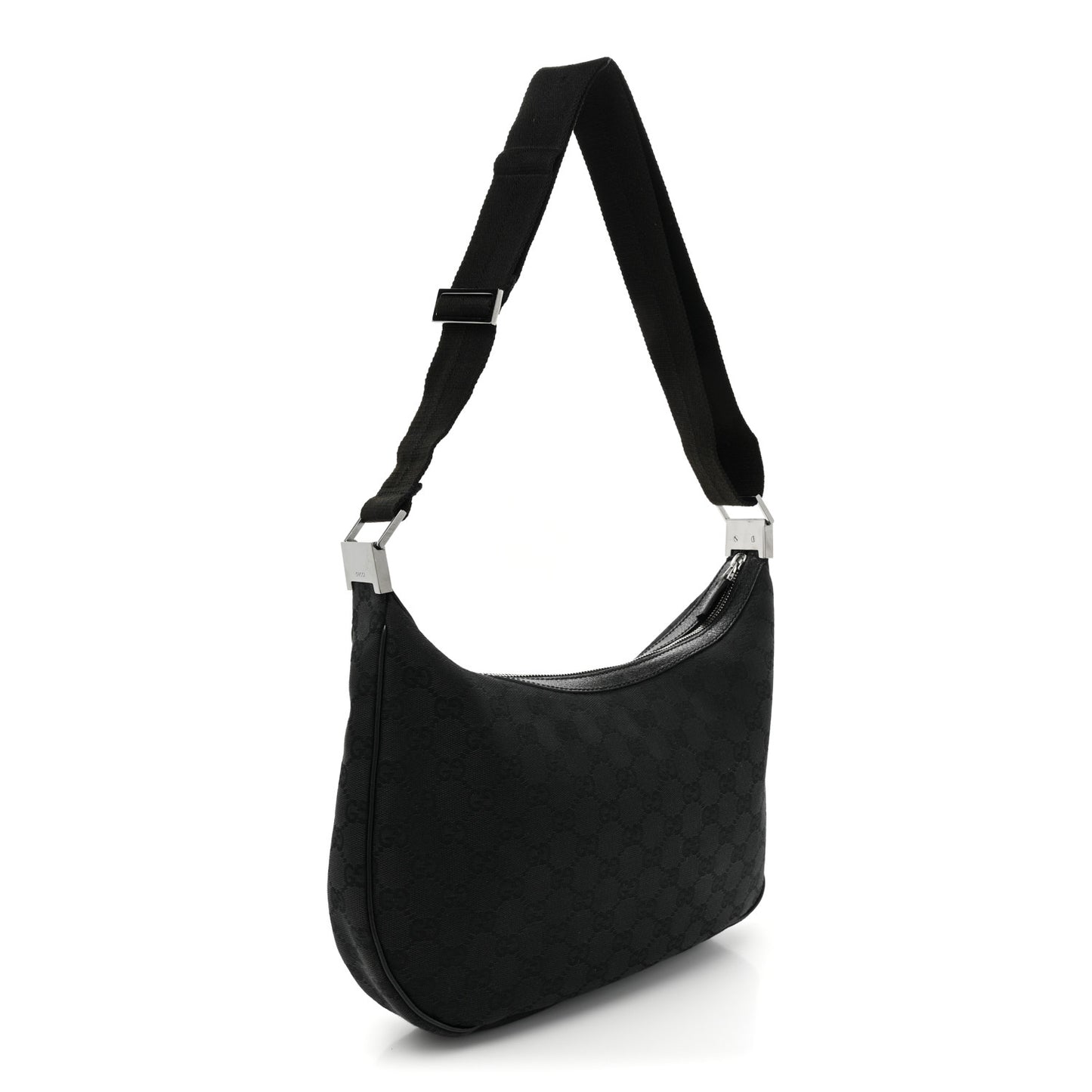 Monogram Medium Half Moon Hobo Black