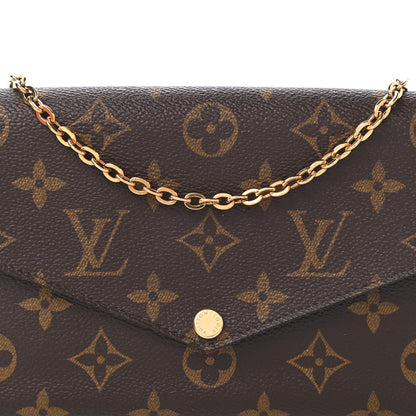 Louis Vuitton Monogram Pochette Felicie Chain Wallet Fuchsia 10 of 11