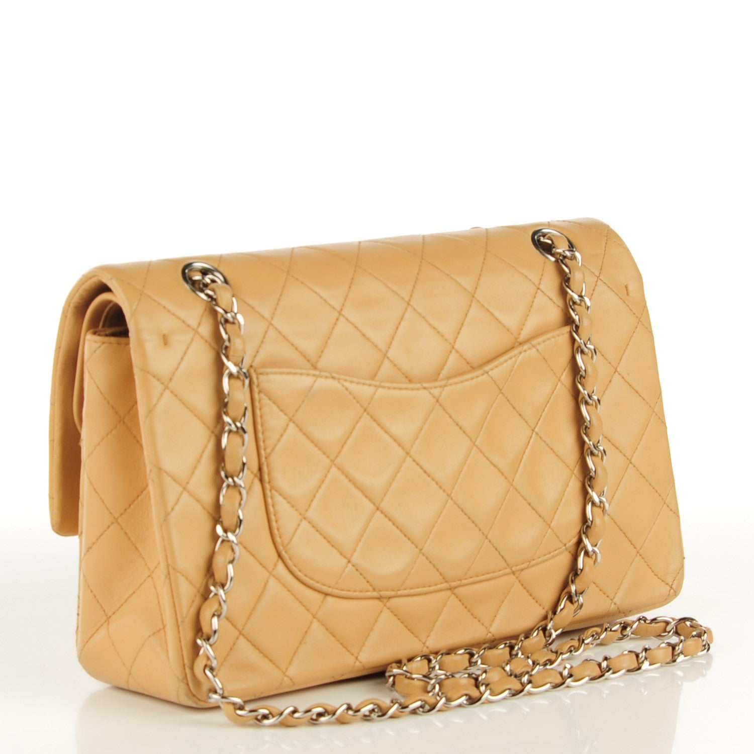 Chanel Lambskin Quilted Medium Double Flap Beige 3 of 12