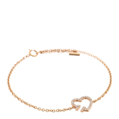Tiffany 18K Rose Gold Diamond T Heart Bracelet 1 of 3