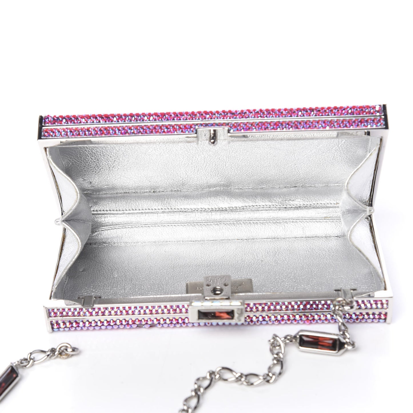 Swarovski Crystal Minaudiere Clutch Pink