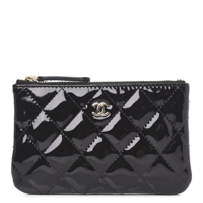 Chanel Patent Quilted Small Cosmetic Case Black 1 of 11