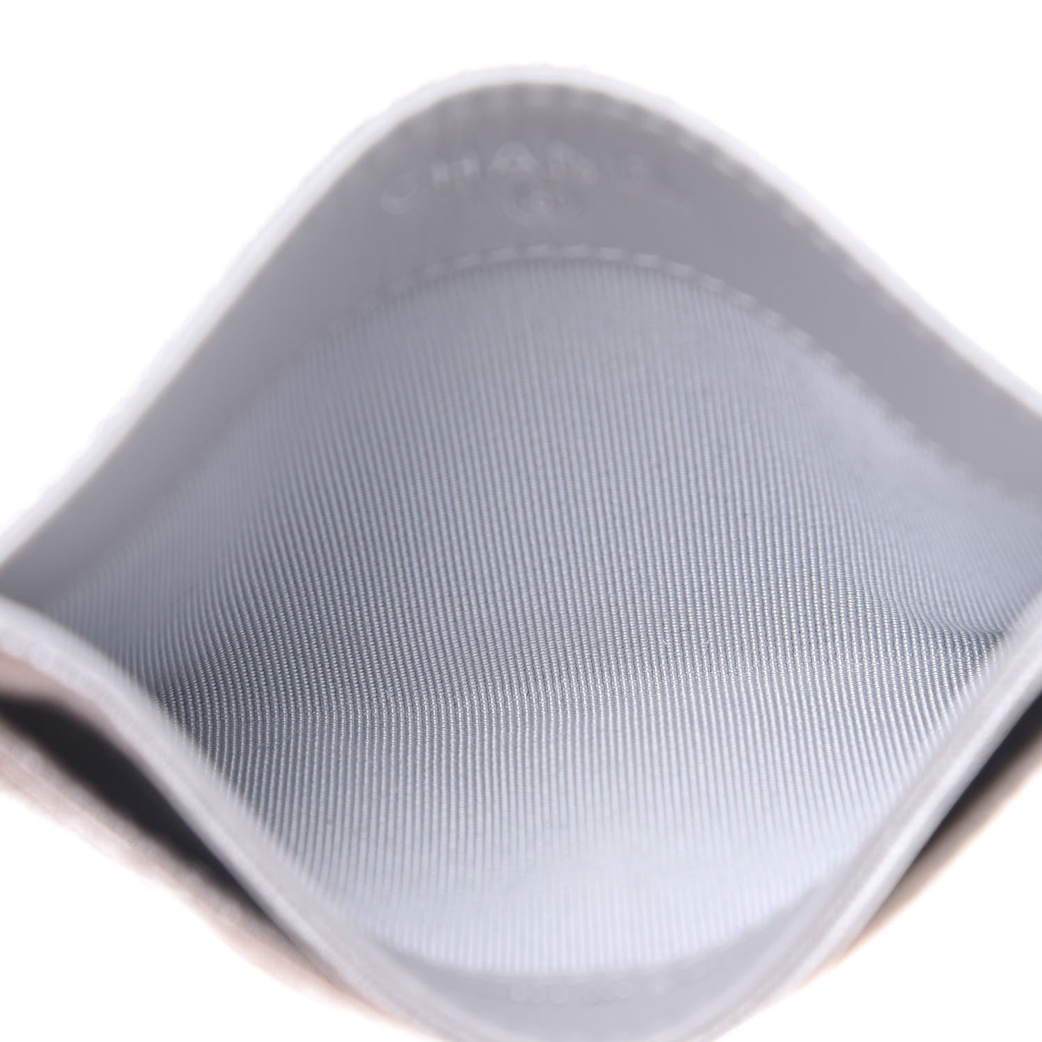 Chanel Metallic Lambskin Quilted Card Holder Silver 5 of 11