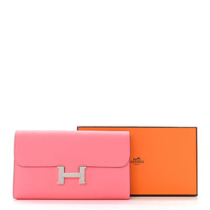 Hermes Evercolor Constance Long Wallet Rose Azalee 8 of 8