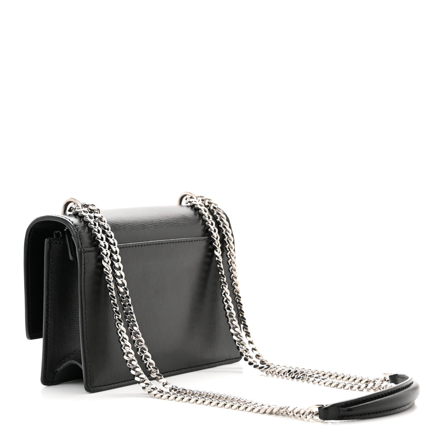 Calfskin Monogram Sunset Chain Wallet Black