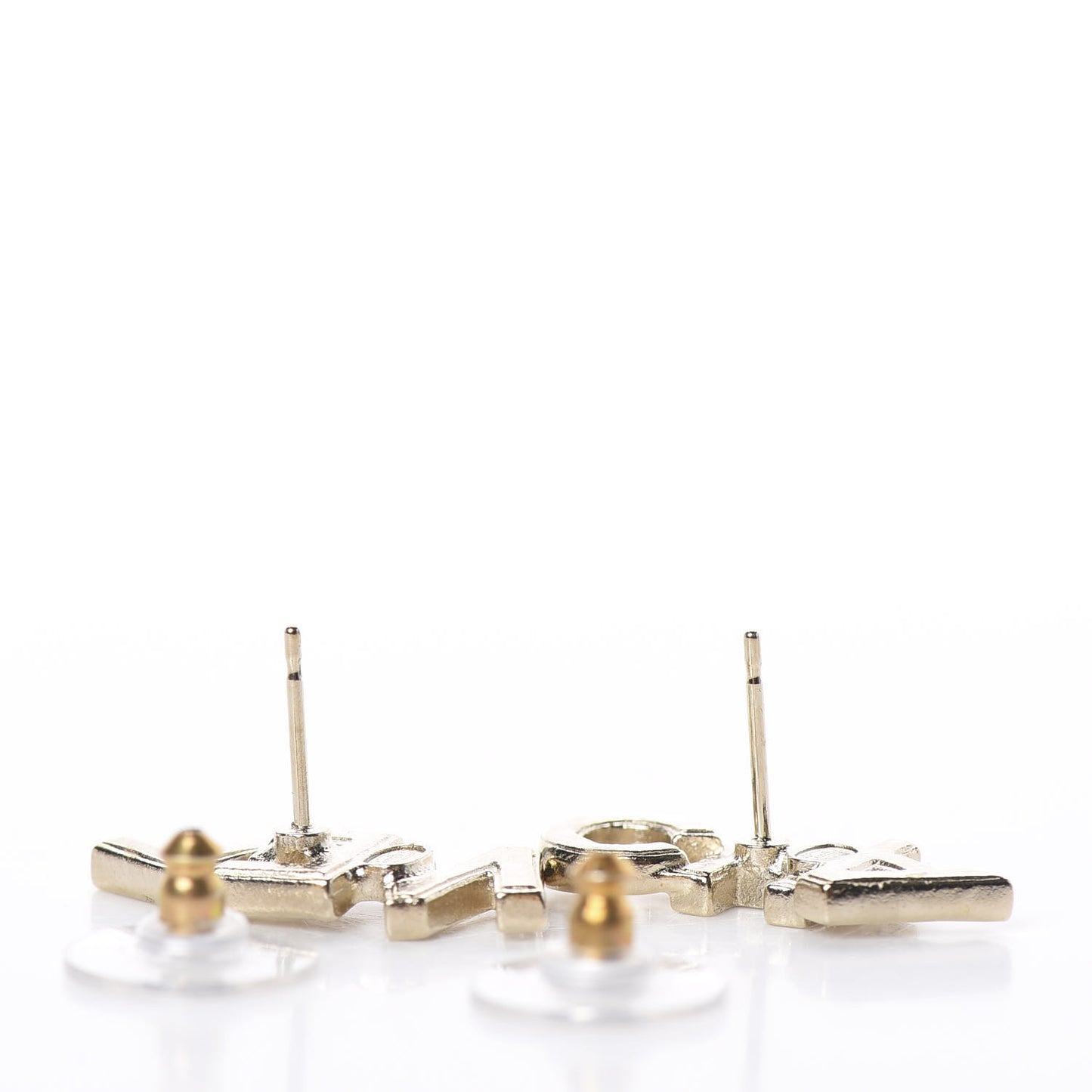 Crystal Pearl Signature Stud Earrings Gold