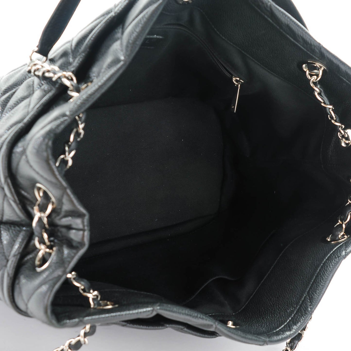 Caviar Quilted Timeless CC Soft Tote Black