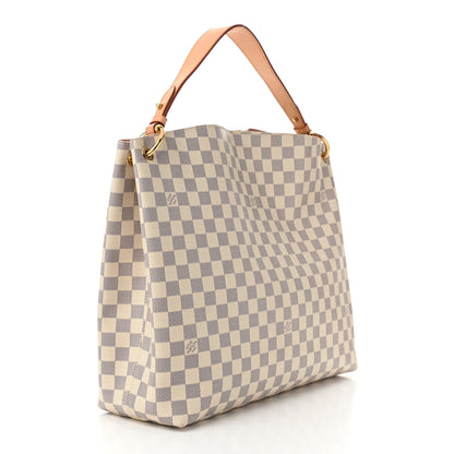 Louis Vuitton Damier Azur Graceful MM Rose Ballerine 3 of 9
