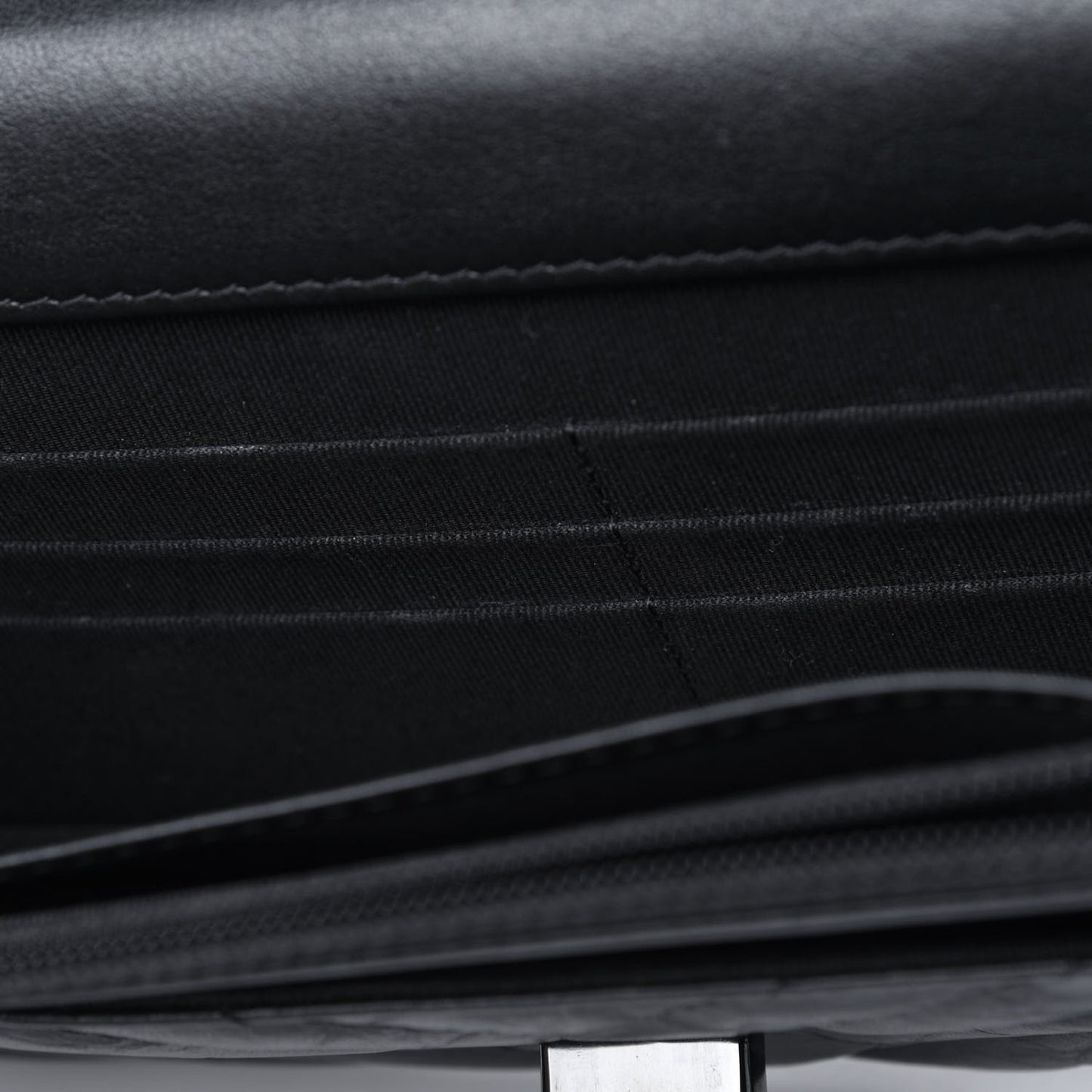 Aged Calfskin Chevron Quilted Reissue Wallet On Chain WOC So Black