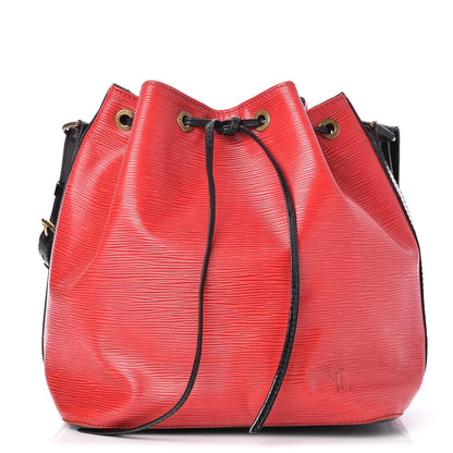 Louis Vuitton Epi Petit Bi-Color Noe Castillan Red Black 1 of 12
