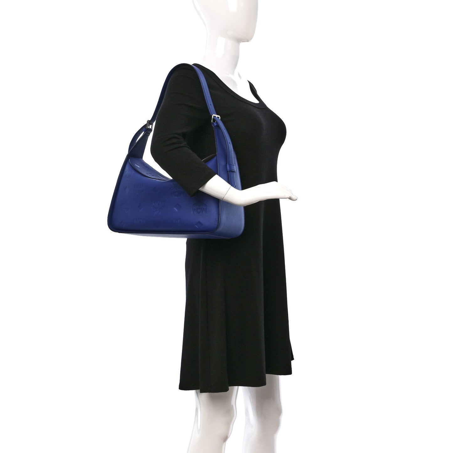 Calfskin Ottomar Medium Aren Flap Hobo Bag Soladite Blue