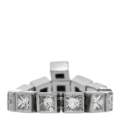 Tiffany 18K White Gold Diamond T Line Signature Ring 53 6.25 3 of 5