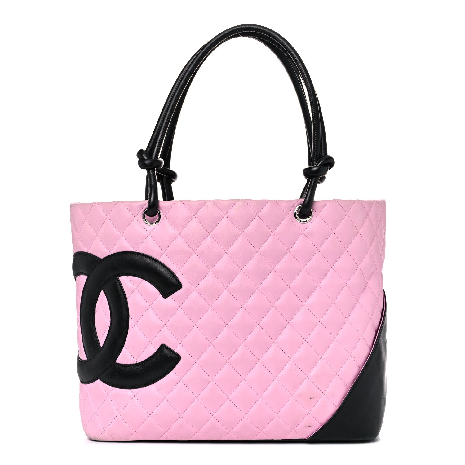 Chanel Calfskin Quilted Large Cambon Tote Pink Black 1 of 22