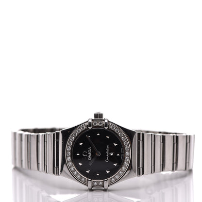 Omega Stainless Steel Diamond Bezel 22mm Constellation Quartz Watch Black 1465.51.00 3 of 8