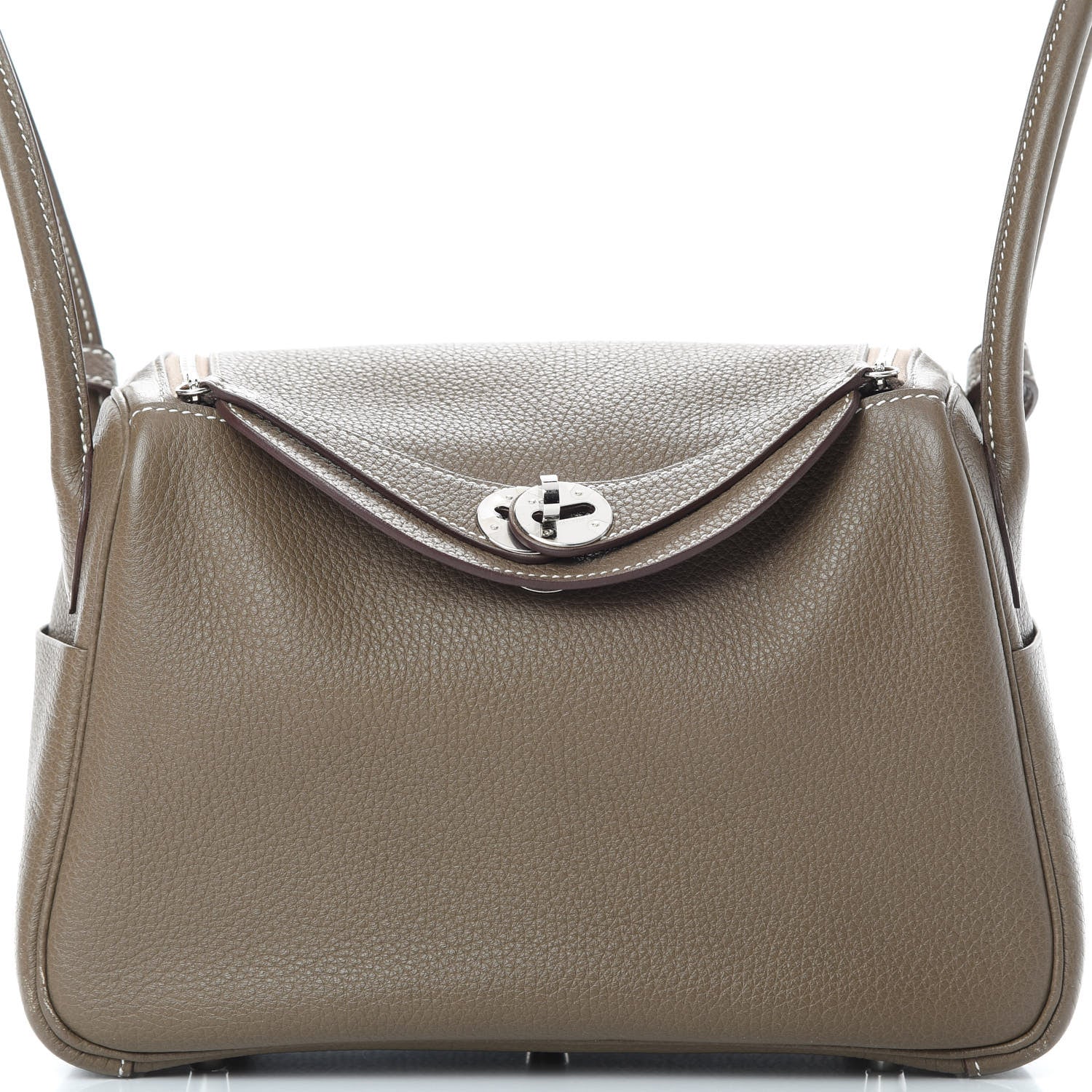 Hermes Taurillon Clemence Lindy 26 Etoupe 8 of 14
