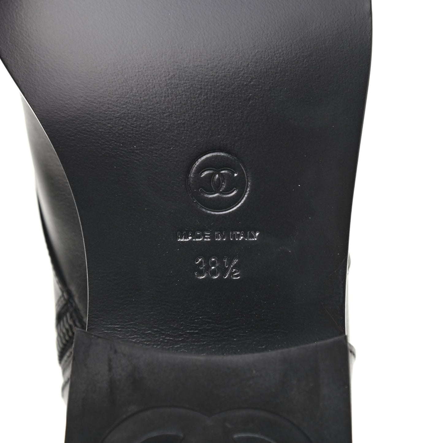 Calfskin Lace Up Combat Boots 38.5 Black