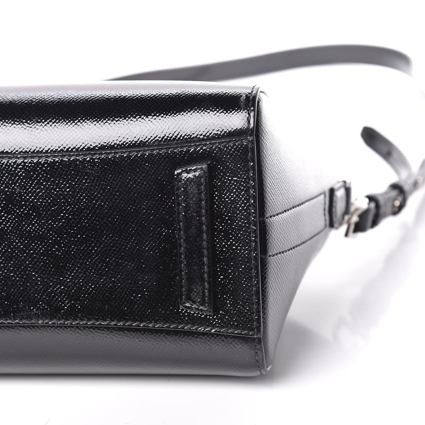 Textured Patent Calfskin Mini Antigona Black
