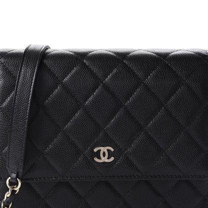 Chanel Caviar Quilted Square Wallet On Chain WOC Black 11 of 11