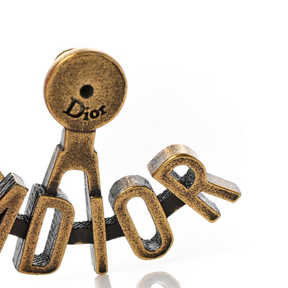Christian Dior Metal J'Adior Earrings Aged Gold 4 of 4