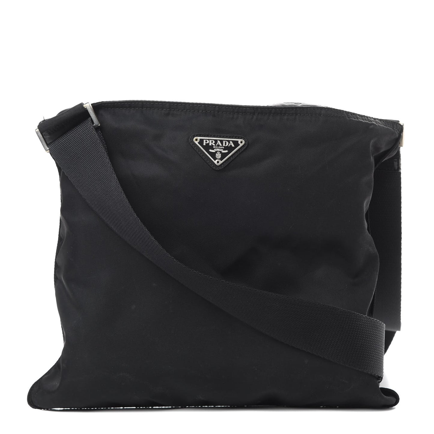 Tessuto Nylon Messenger Bag Black