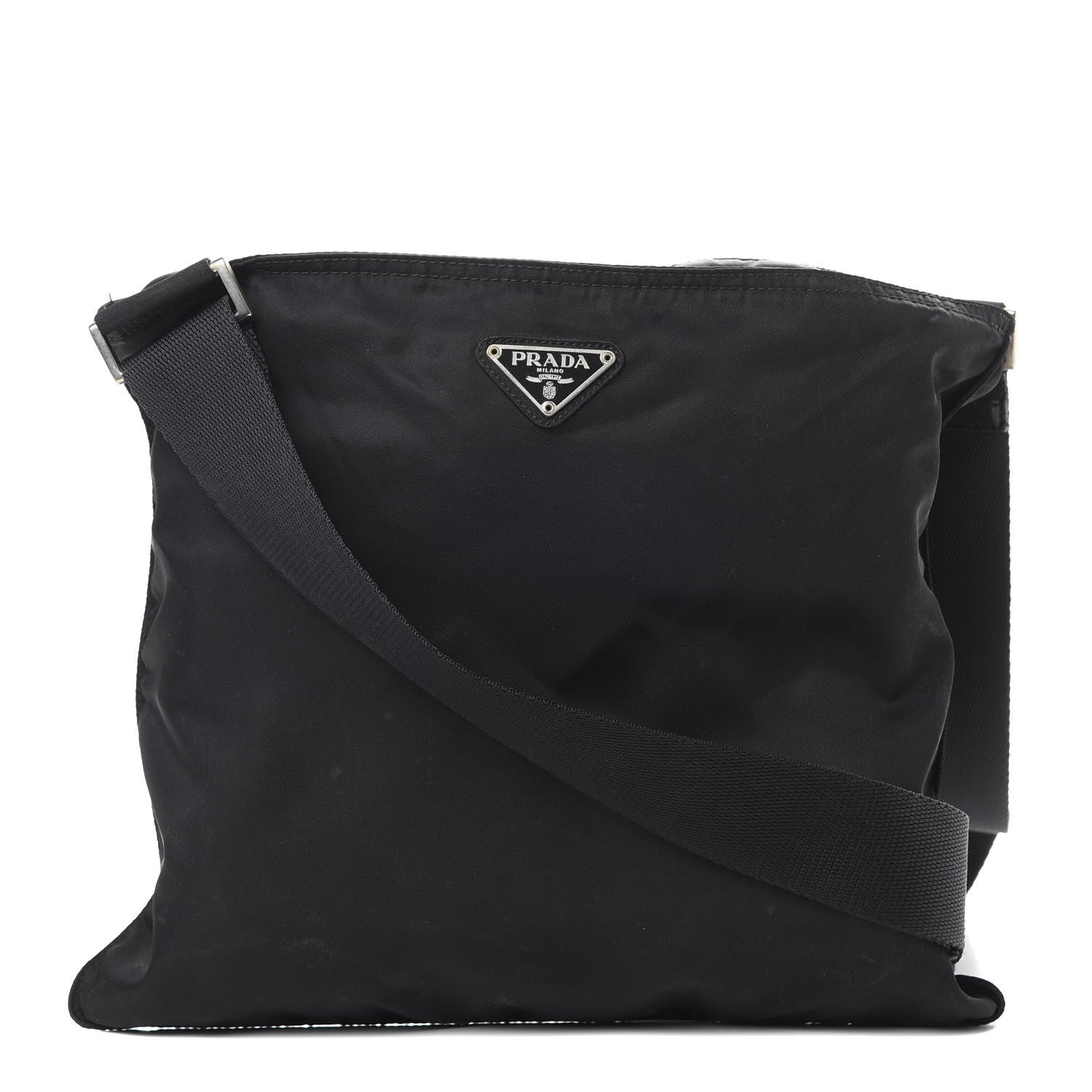 Prada Tessuto Nylon Messenger Bag Black 1 of 13