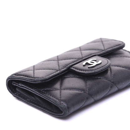 Chanel Lambskin Quilted Flap Card Holder Black 7 of 10