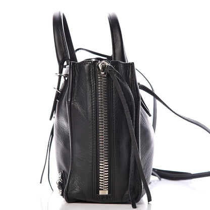 Balenciaga Grained Calfskin Papier Mini A4 Zip Around Tote Black 10 of 11