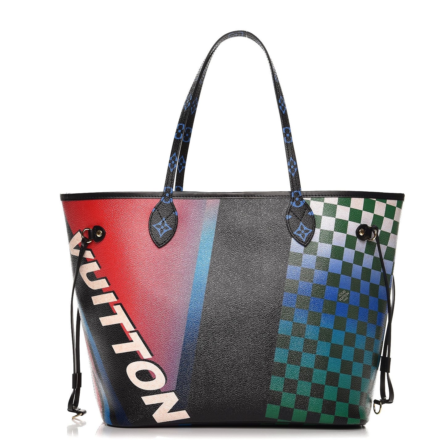 Damier Race Neverfull MM Noir Rouge