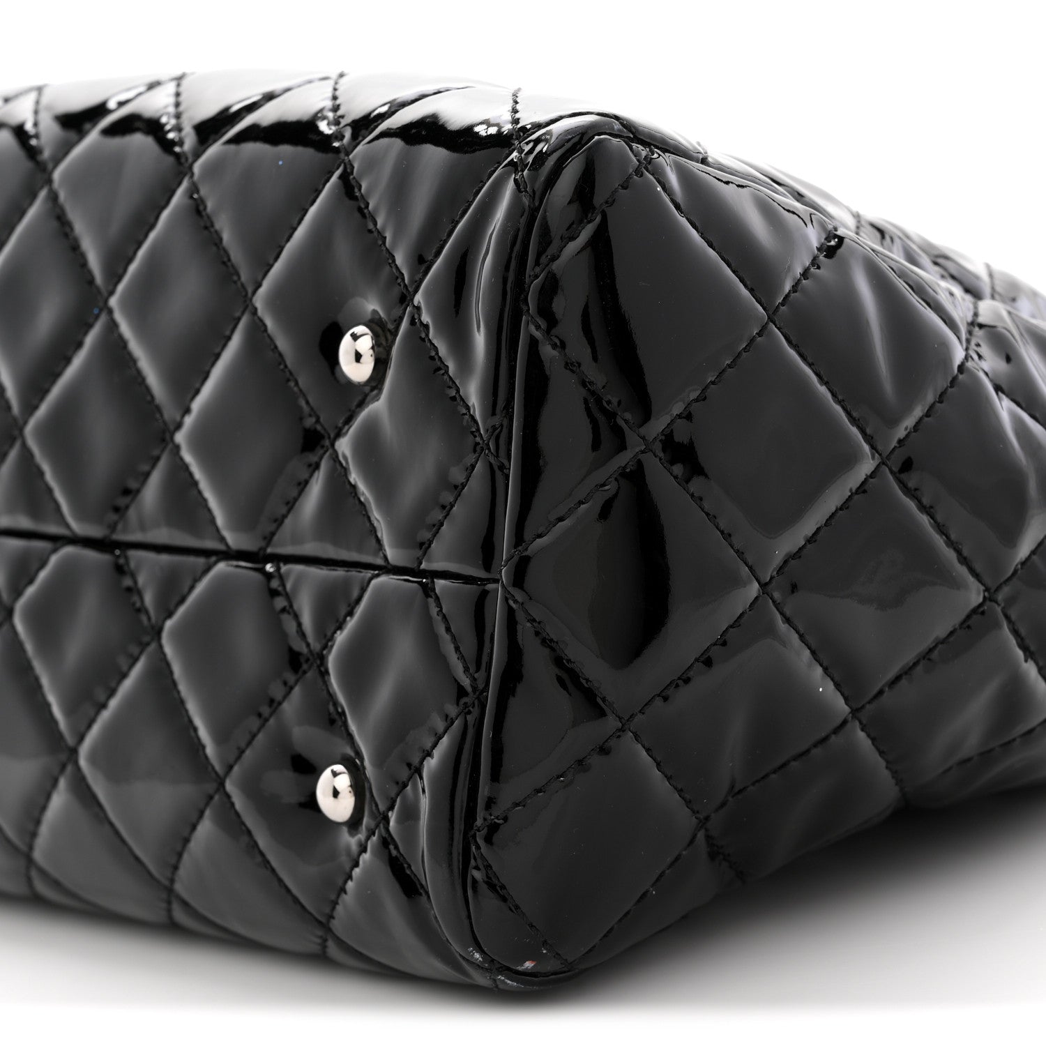 Chanel Patent Quilted Large Coco Shine Shopping Tote Black 10 of 11