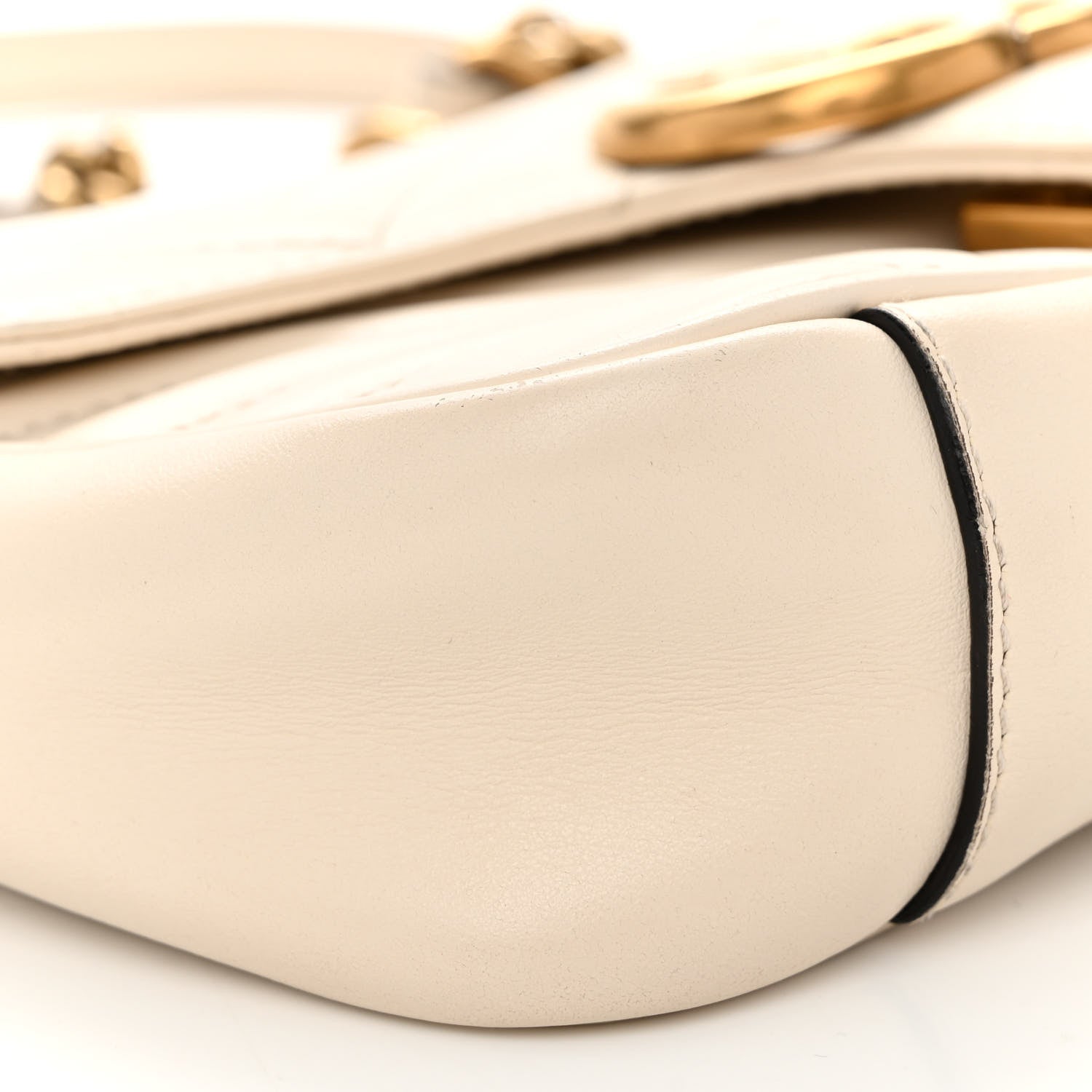 Gucci Calfskin Matelasse Mini GG Marmont Shoulder Bag White 9 of 17