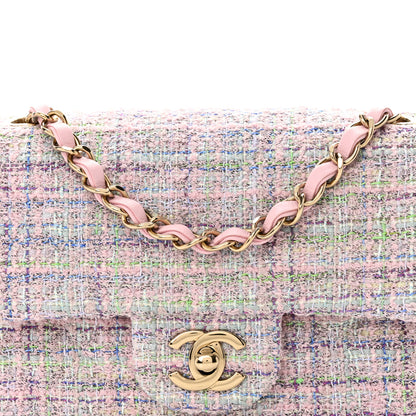 Chanel Tweed Quilted Mini Rectangular Flap Pink Multicolor 8 of 11