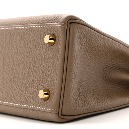 Hermes Togo Kelly Retourne 25 Etoupe 10 of 13
